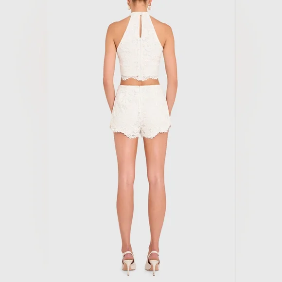 New! Amanda Uprichard x REVOLVE Brynley Lace Shorts in White - Size XS - Picture 6 of 12